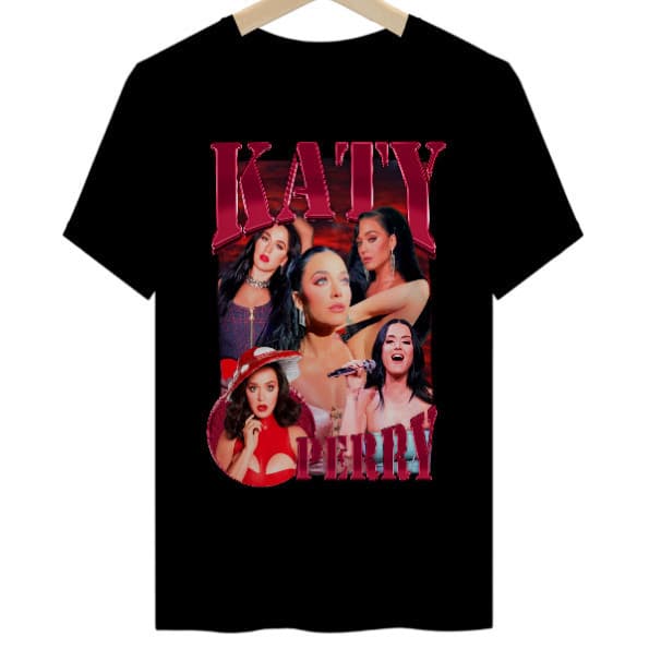 Camiseta Camisa Cantora Katy Perry Artista Pop Camisa 100% Algodão Unissex