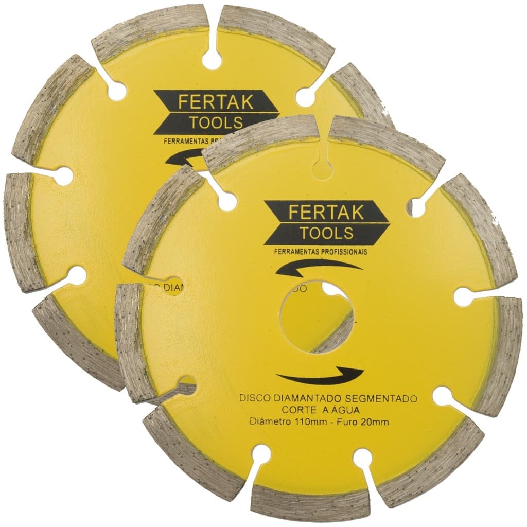 Disco de Corte Para Metal Diamantado Segmentado Corte Preciso 110x20mm | 02 Unidades