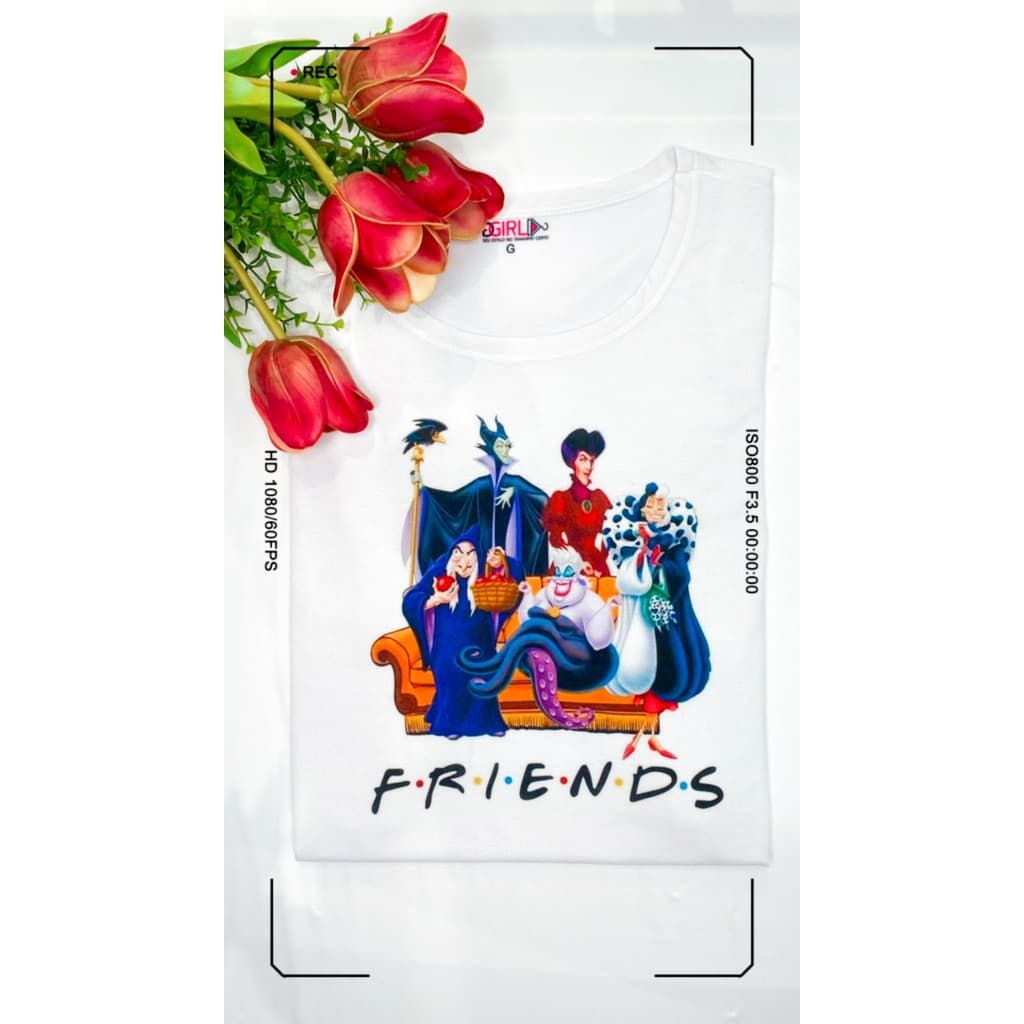 Camiseta tshirt blusa Vilões M até G3 dos personagens infantins moderna e decolada
