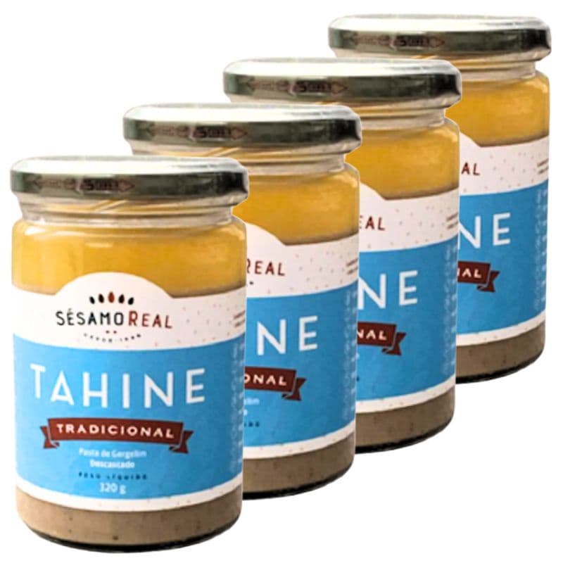 Tahine  Pasta de Gergelim Vegano Sésamo Real  320g   4 Potes