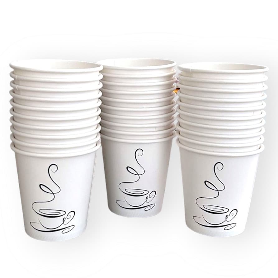 360 Copos De Papel P/ Café C/ Impressão Branco Térmico 100ml