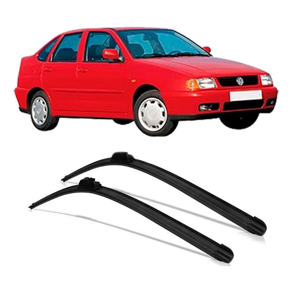 Par Palhetas Limpador Parabrisa De Silicone Polo Classic 1999 A 2002