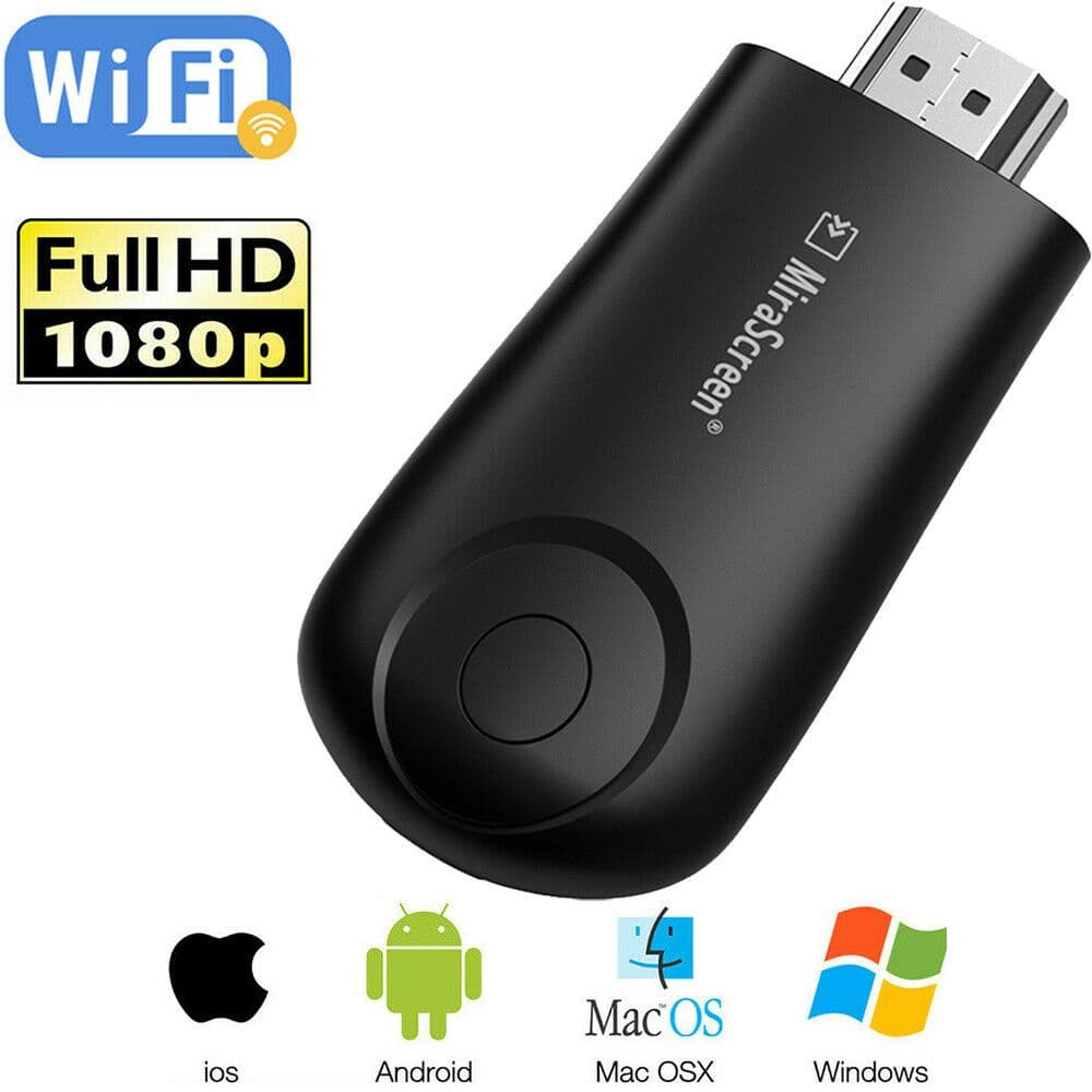 MiraScreen E9 TV Stick 1080P Receptor De Tela Wifi Compatível Com HDMI DLNA Airplay Anycast Sem Fio Dongle Mirror Screen Para E