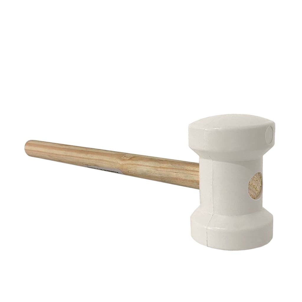 Martelo de Borracha 40mm Branco Para Pisos, Azulejos e Obras