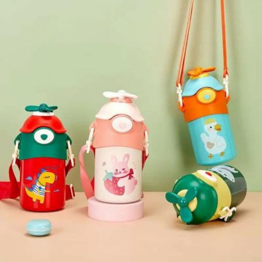 Garrafa Térmica Infantil com Hélice e alça 550Ml