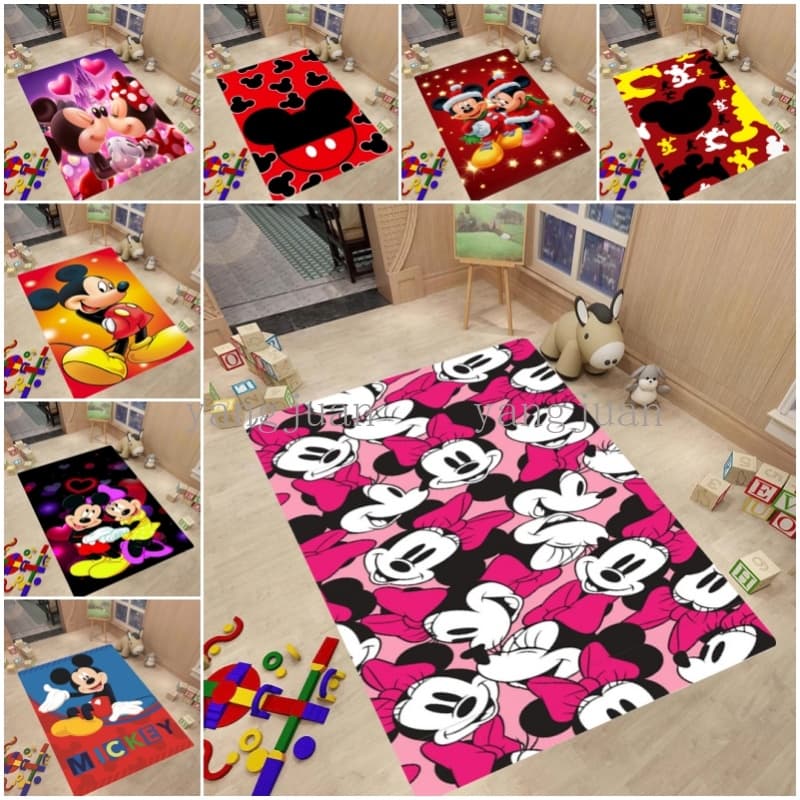 Personagens Da Disney Mickey Mouse Minnie Tapete Quarto Sofá De Cabeceira De Porta De Banheiro Tapetes Absorventes E Ant