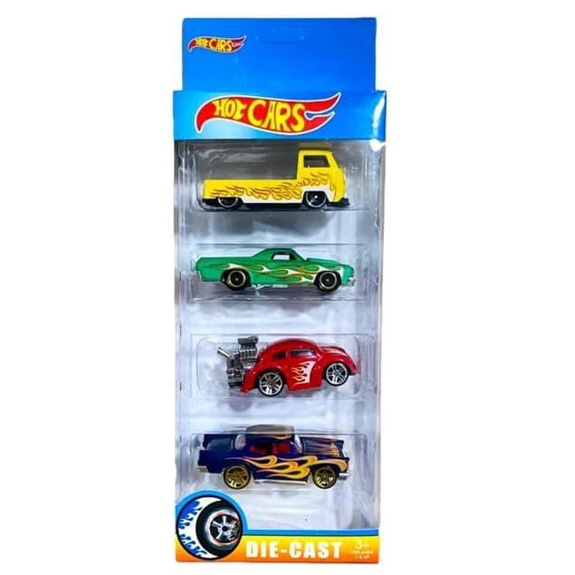 04 Carrinhos De Ferro Estilo Hot Wheels Miniaturas Colecionáveis Carrinho Hot Cars Die Cast