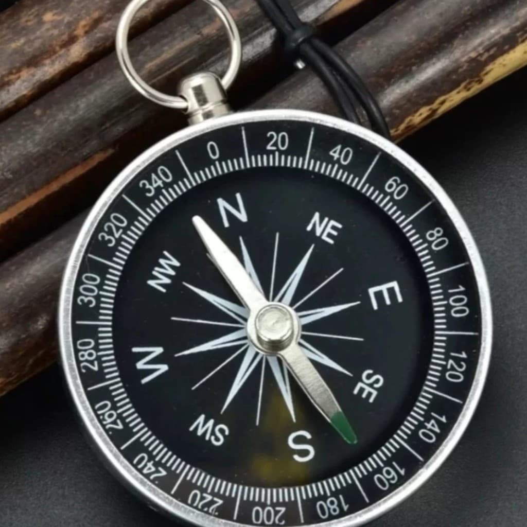 Bússola Metal Alta Precisão Original 40mm Portátil e Bolso Trilha Camping Trilheiros