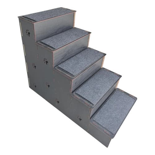 Escada 70cm Pet Cachorro Caes Gato 5 Degraus Escadinha Sofá