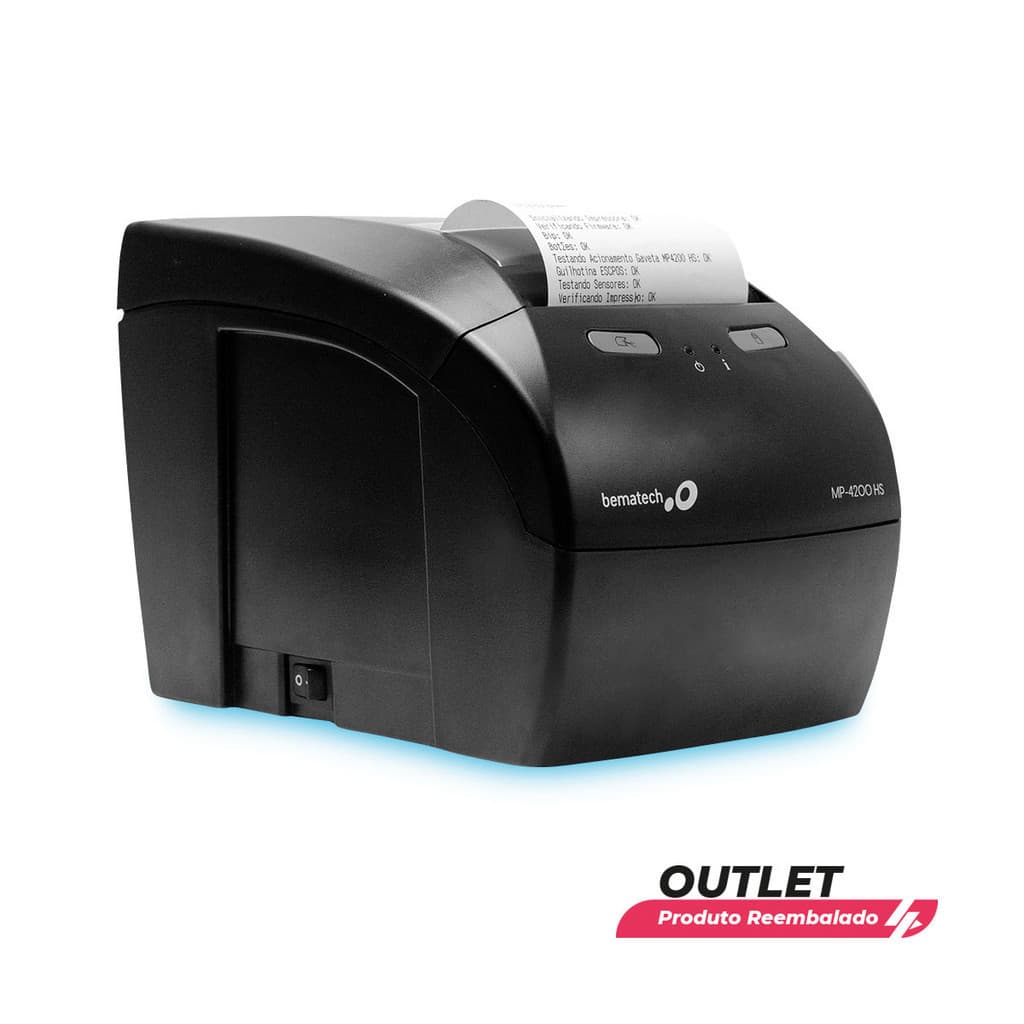 Usado: Impressora Térmica Não Fiscal Bematech MP-4200 HS USB Serial e Ethernet