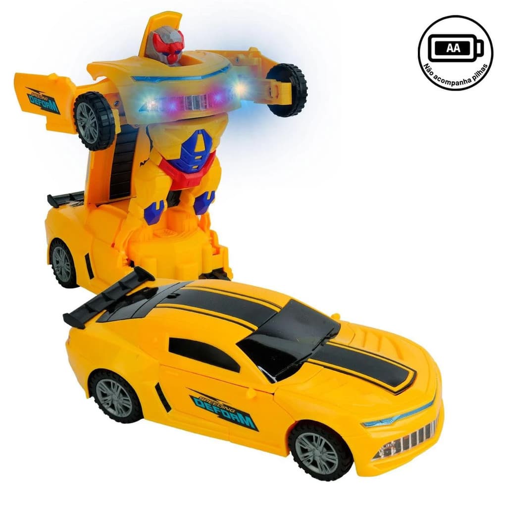 Carrinho a Pilha com Luz e Som Transformer Robot