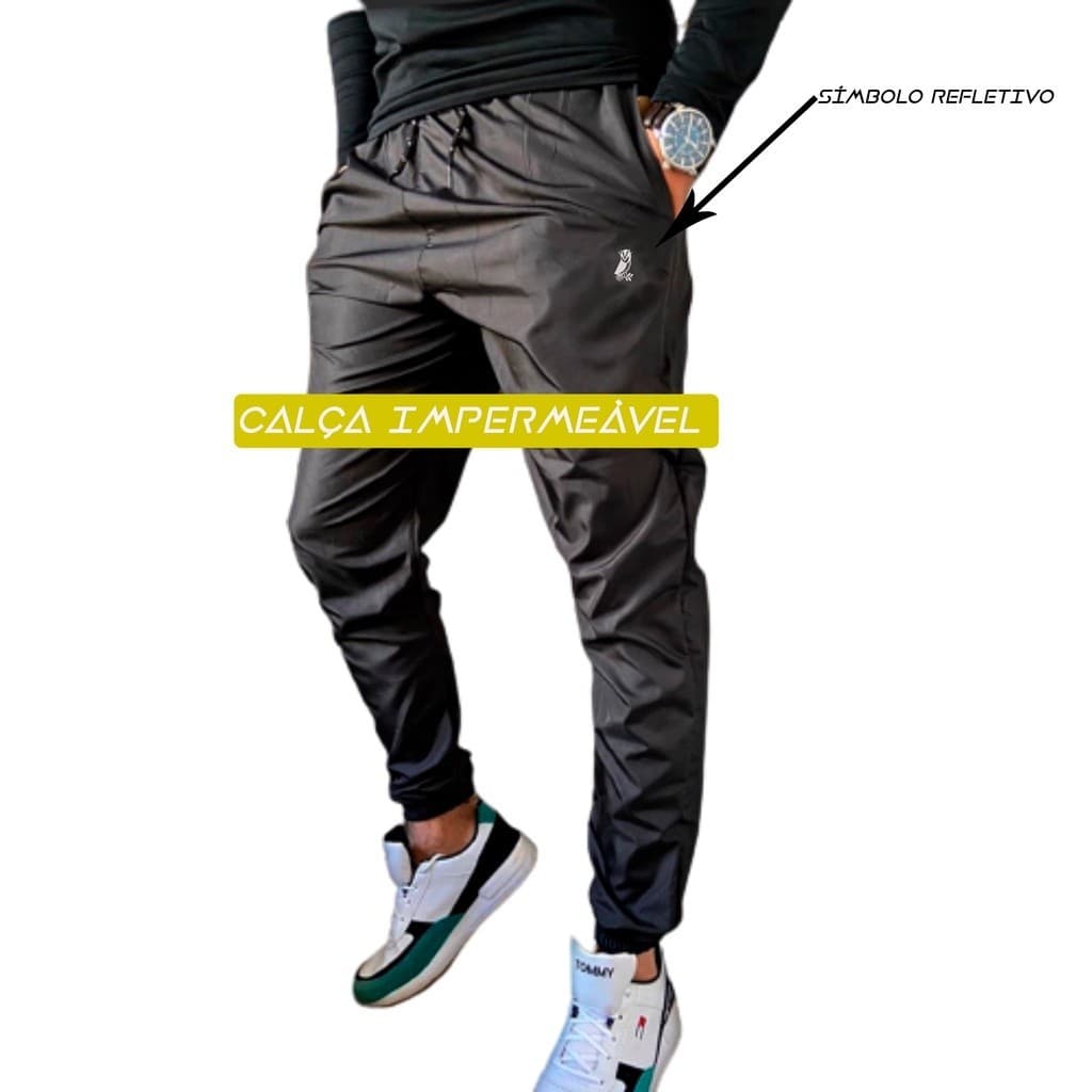 Calça Tactel com Elastano Masculina Sport Para Academia e Elásticos