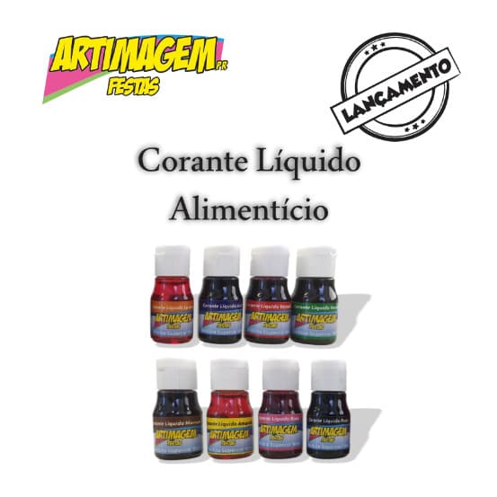 5un Corante Líquido Anilina 10ml Supercor Artificial Alimentício Artimagem