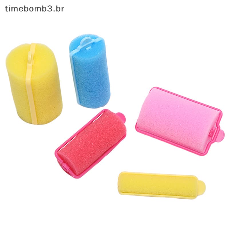 Novo 1 Conjunto De Rolos De Almofada De Espuma Esponja Cuidados Com O Cabelo Estilo Vintage Modelador Macio .