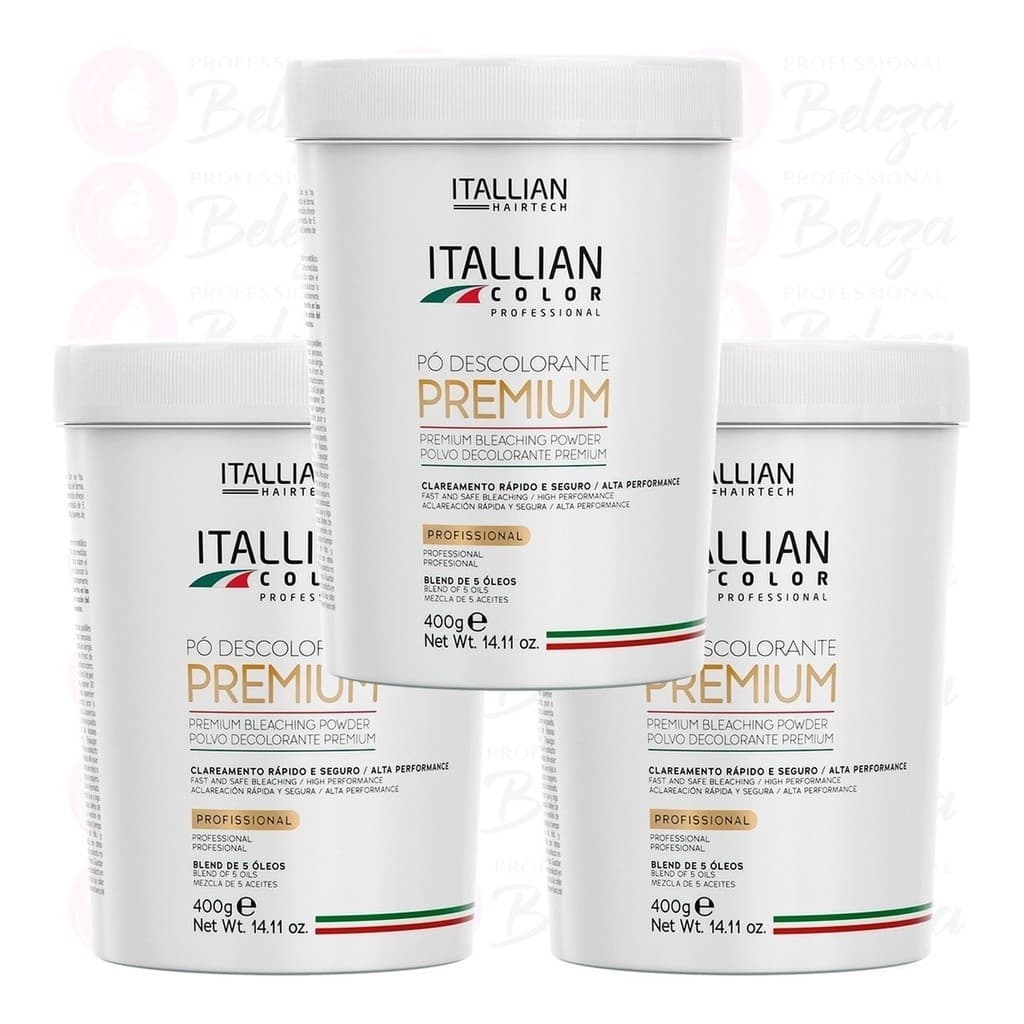 3 Unidades Pó Descolorante Premium Itallian 400g