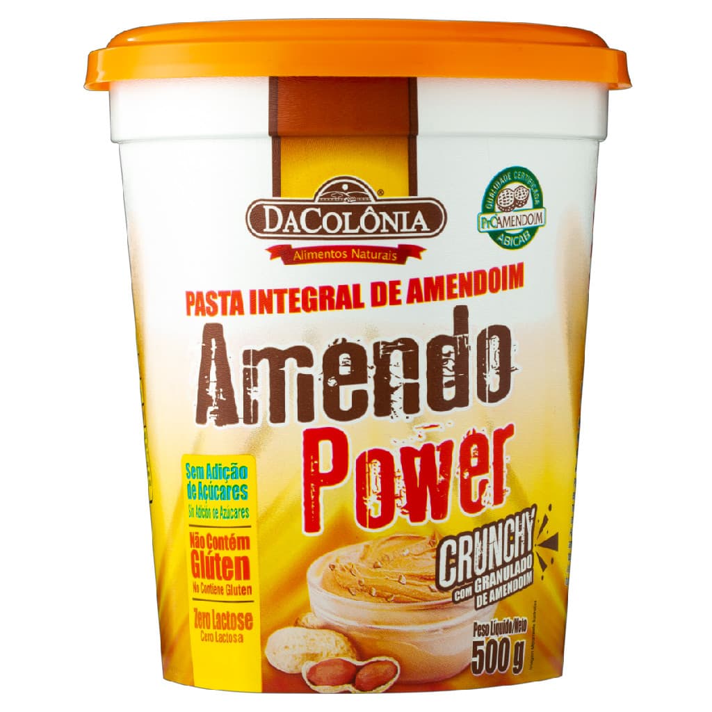 Pasta de Amendoim Integral Dacolônia 500g Power Crunchy