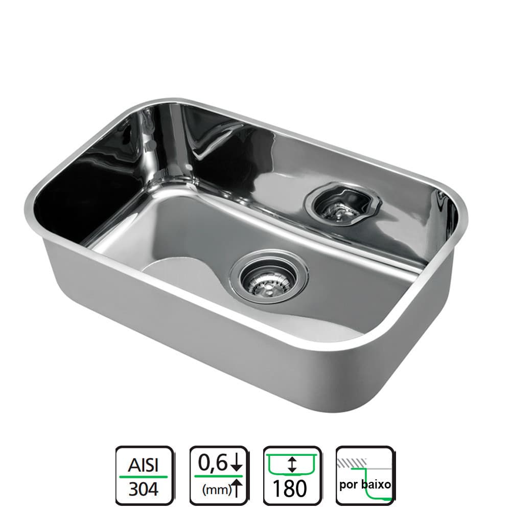 Cuba Franke Docol Invicta 56x34cm Inox Alto Brilho