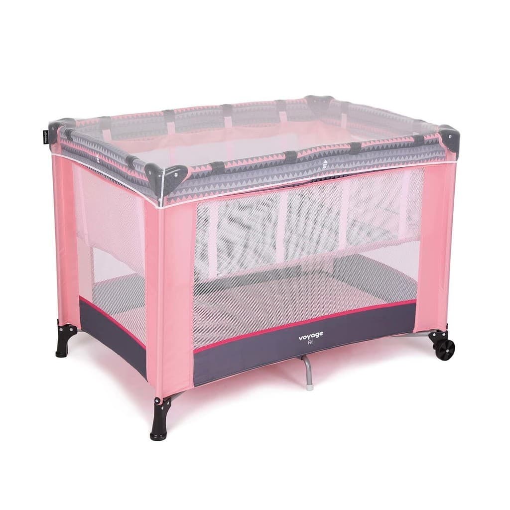Berço Portátil Fit Rosa Geo Voyage 0 Meses a 15kg, Chiqueirinho