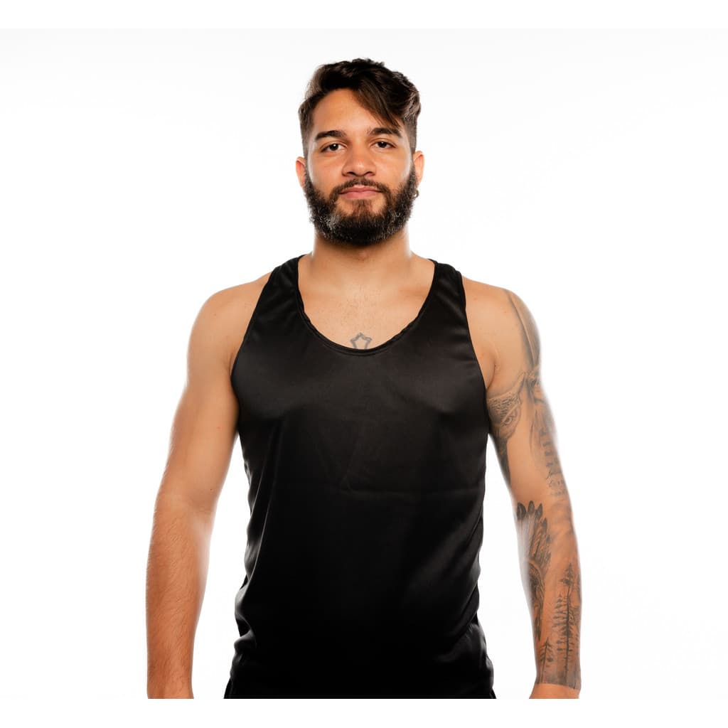 regata masculina slim fit Nadador Elastica Esport Malha Fria