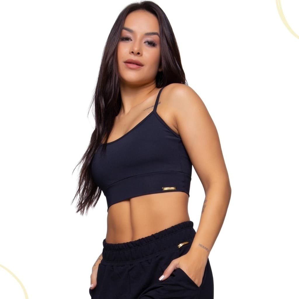 Top Fitness Academia Feminino Alcinha Liso c/ Bojo Removível