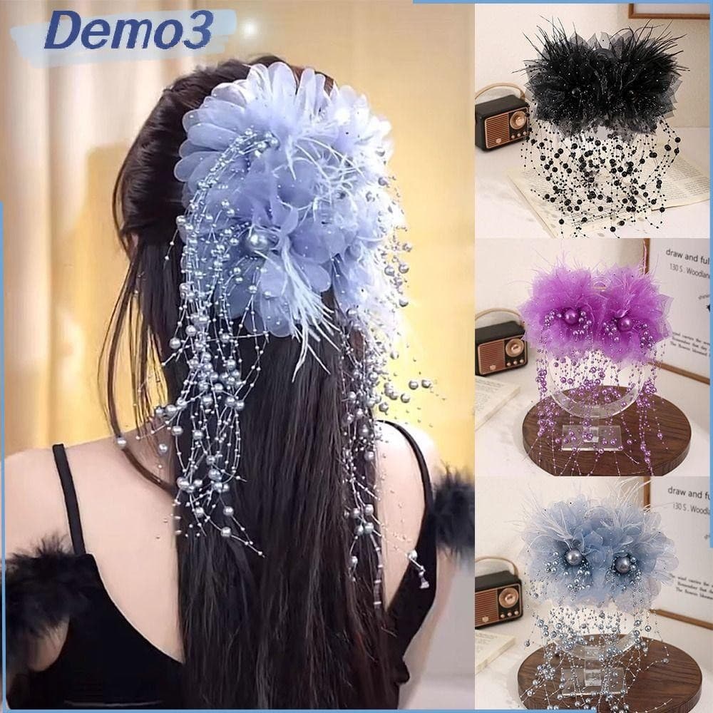Versátil Flor Grampo De Cabelo Lantejoulas sel Tubarão Clipe Para Mulheres Meninas Retro Garra Elegante Acessóri