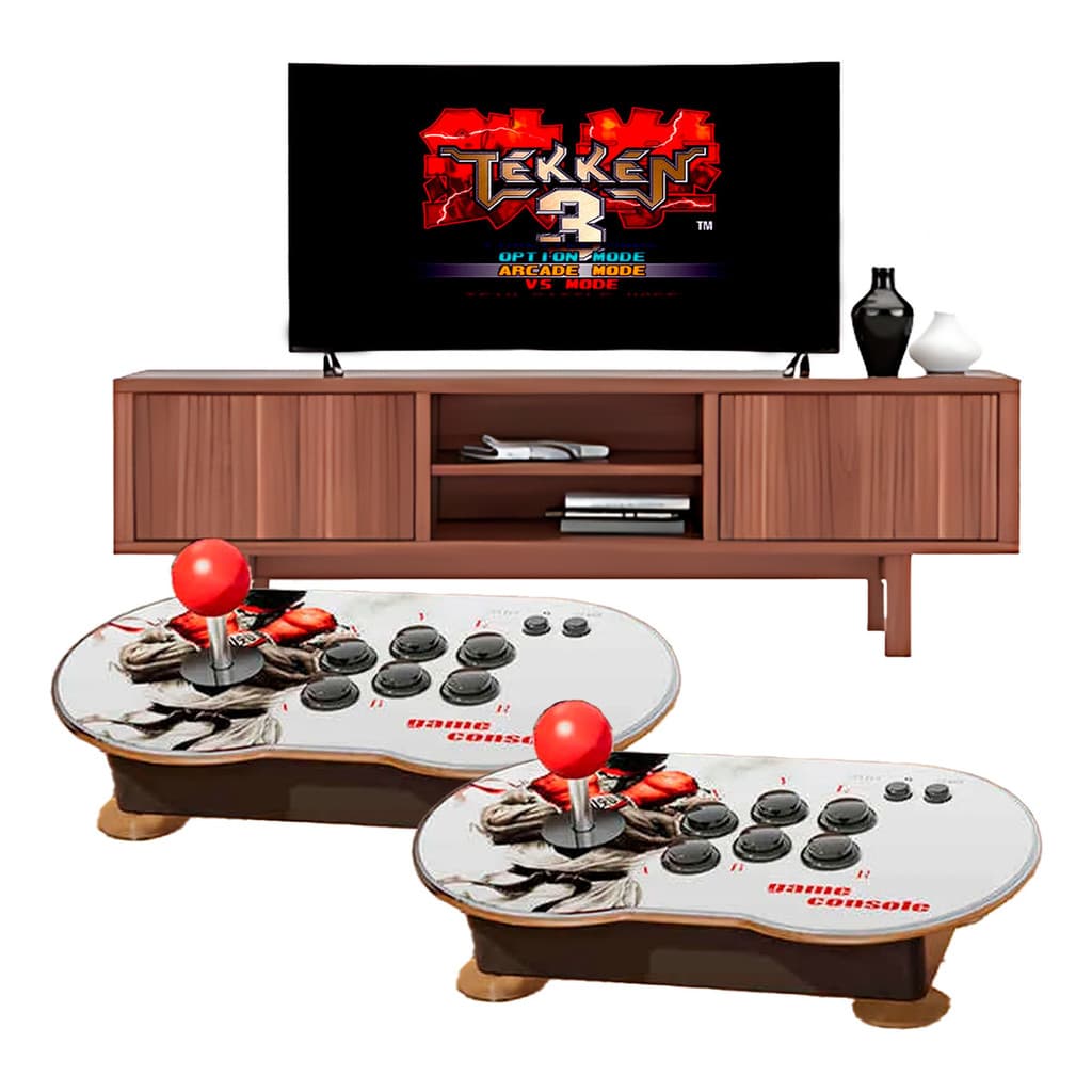 Kit 2 Controle Arcade Fliperama Pc/ Ps4/ Xbox C/15.000 Jogos