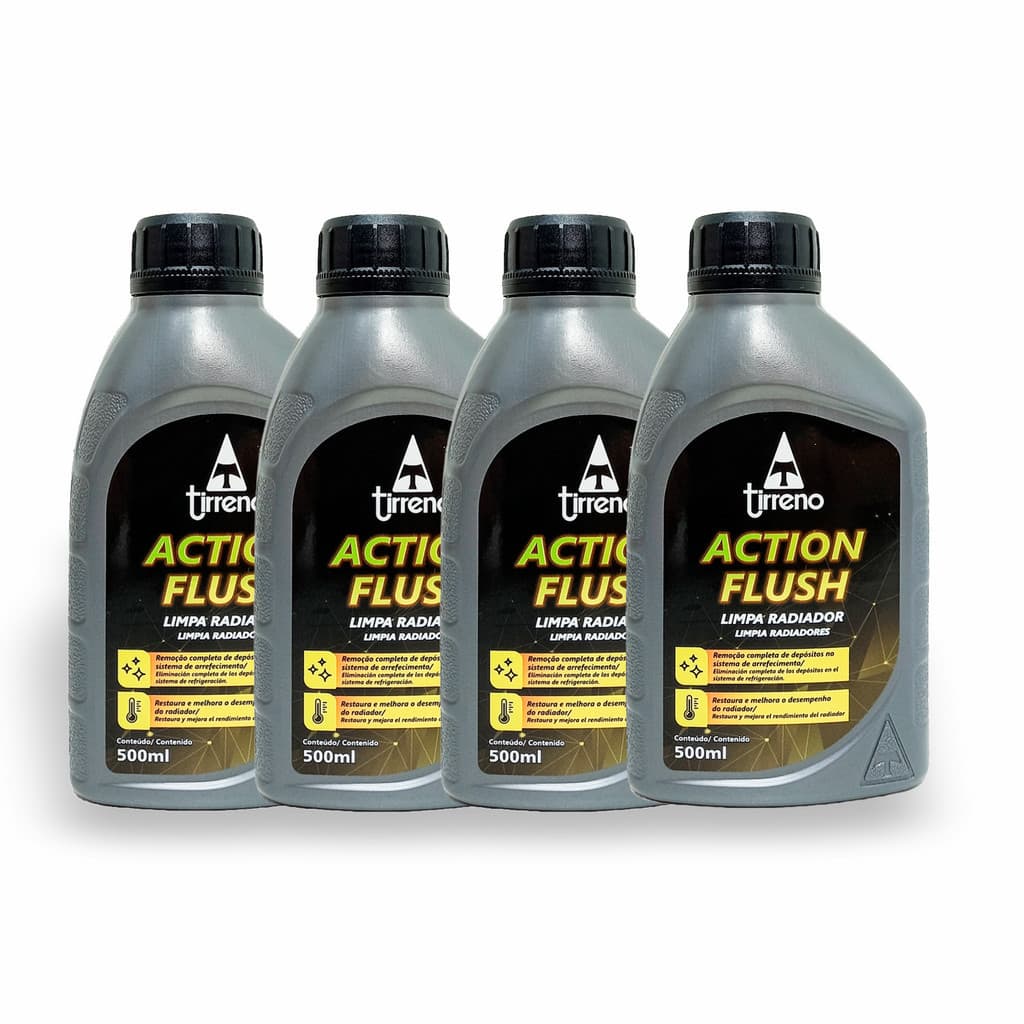 KIT 4 UNI LIMPA RADIADOR ACTION FLUSH TIRRENO
