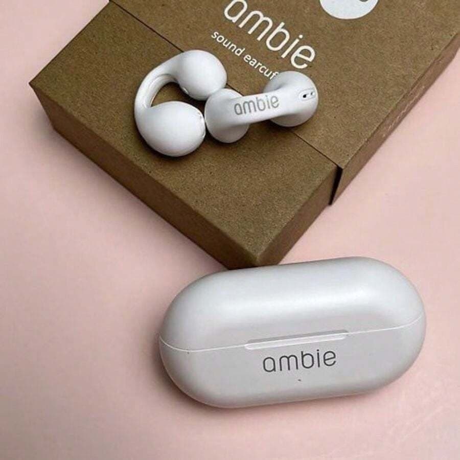 Disponível Fones De Ouvido Sem Fio Bluetooth Ambie 5.0 TWS Sound Earcuffs Condução De Ossos