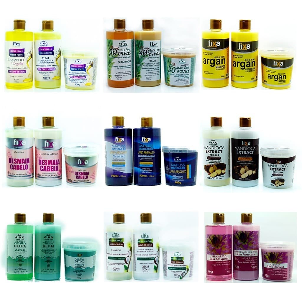 Kit Shampoo Condicionador E Máscara de HidrataçãoTratamento Capilar 1,4kg Diversos Força Capilar