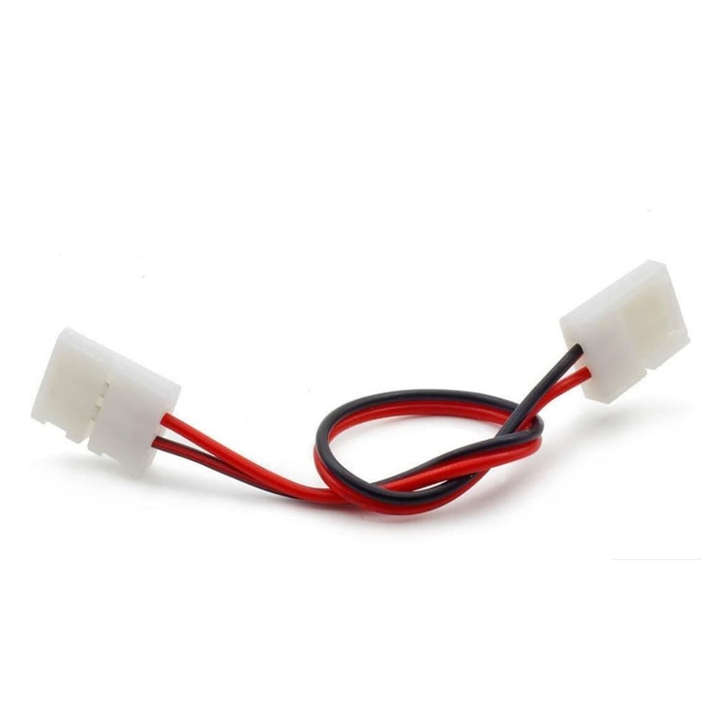 Kit 5 Conector Fita Led Engate Rápido Adaptador Luz 10mm 5050 De 2 Vias 2 Terminais