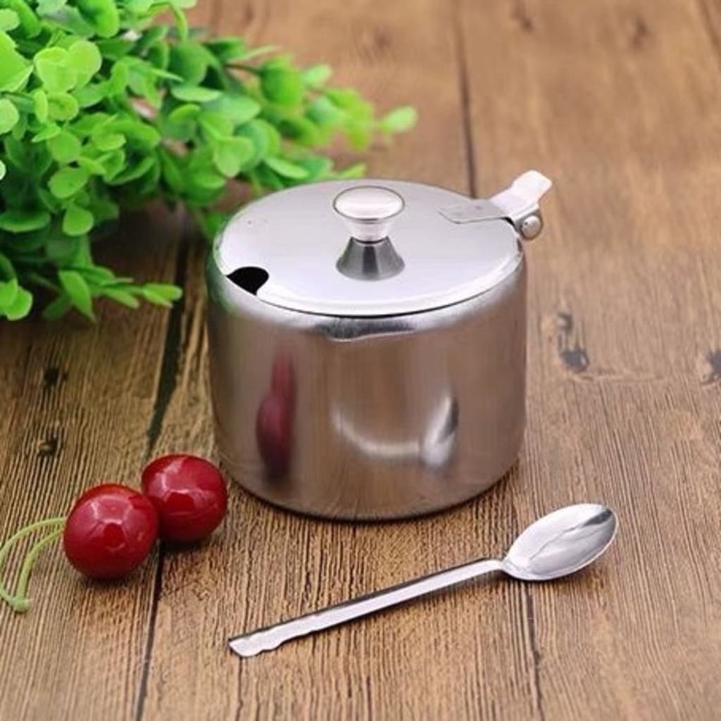 Açucareiro  saleiro, tempero Inox Com Colher Saleiro Ke Home Boa qualidade
