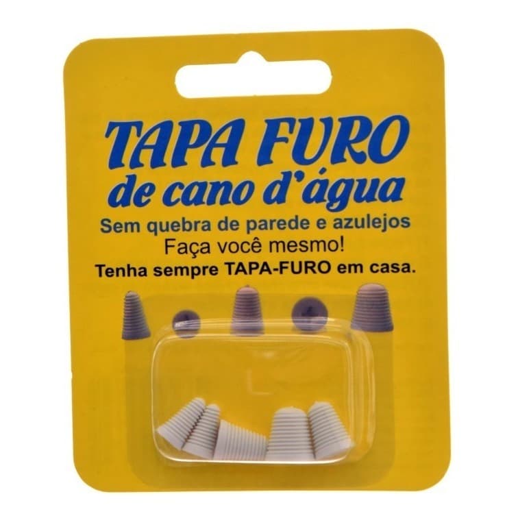 Kit Tapa Furo Cano Tubo De Água Pvc 5 Unidades