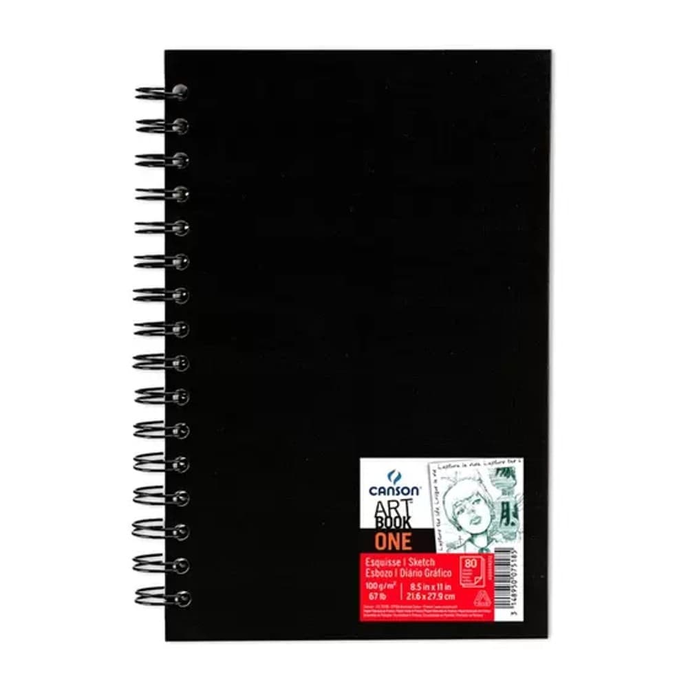 Caderno One Artb Espiral A5 Canson Com 80 folhas 100g