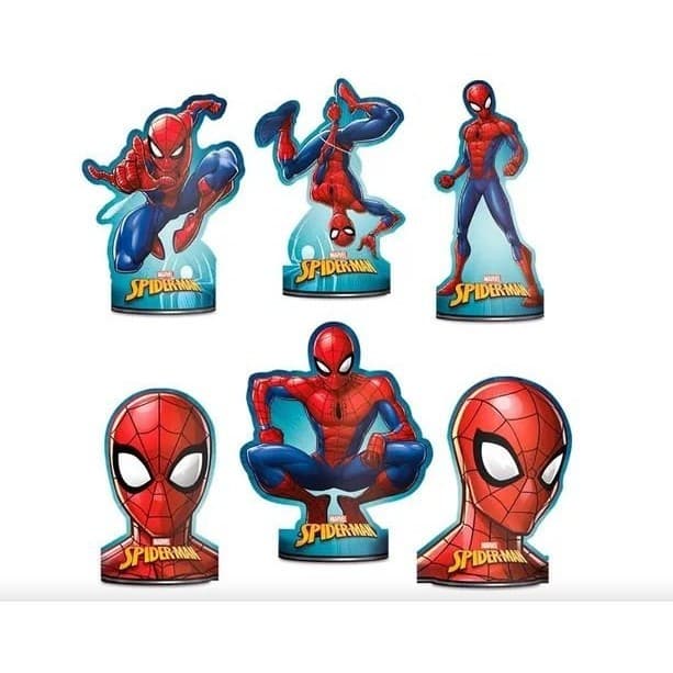 Decoração de Mesa Spider-Man - 6 unidades