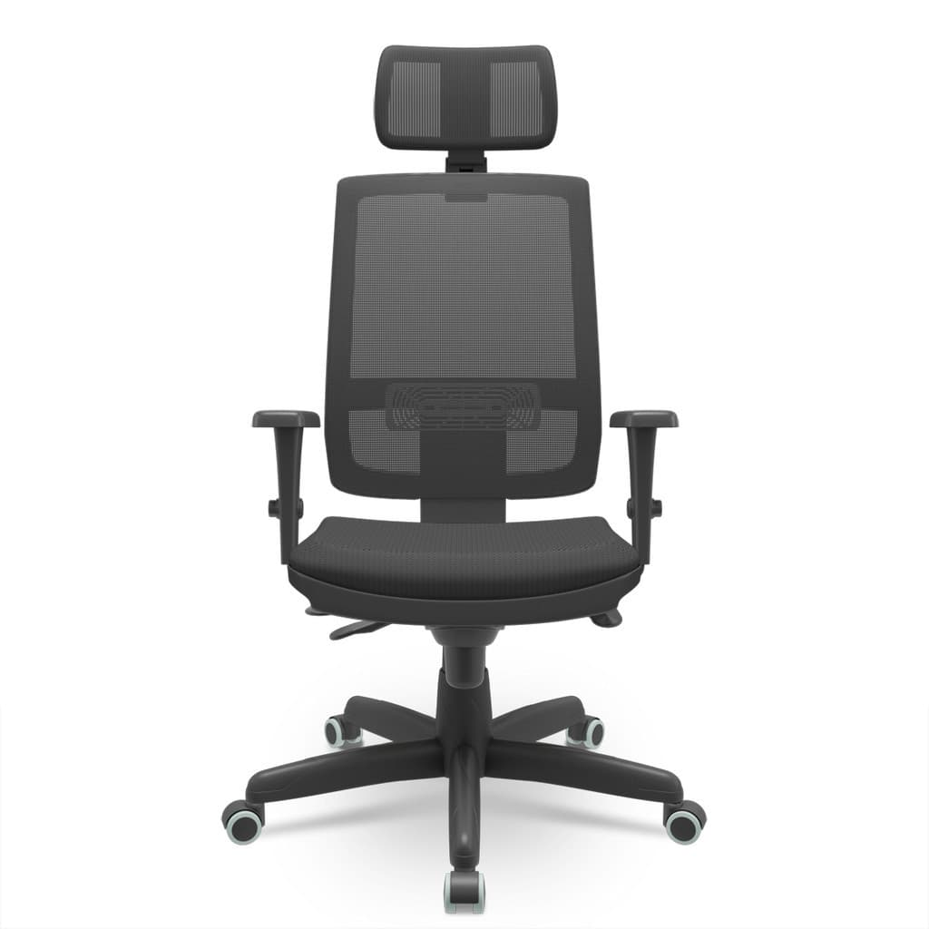 Cadeira de Escritório Tela Brizza Slider 3D Apoio Base Stand Plaxmetal Ergonomica