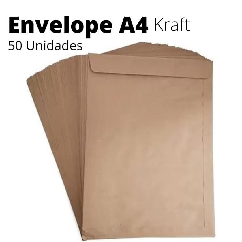 ENVELOPE PARDO SACO KRAFT 229X324MM ROMITEC 50 UNIDADES