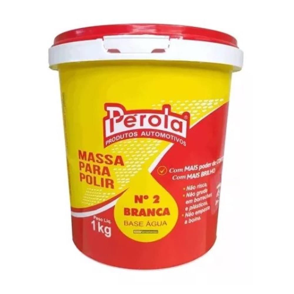 Massa para polir Pérola N2 branca base água 1 kg