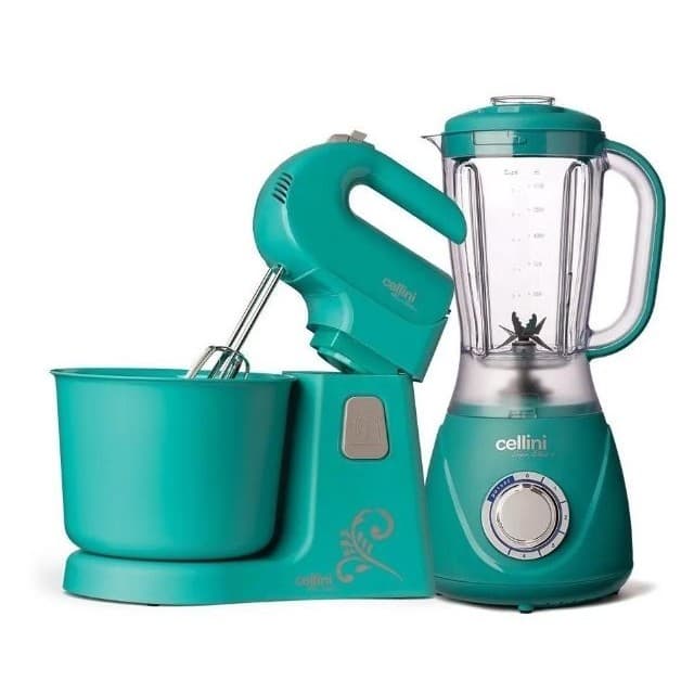 Kit Cellini Liquidificador + Batedeira Turquesa