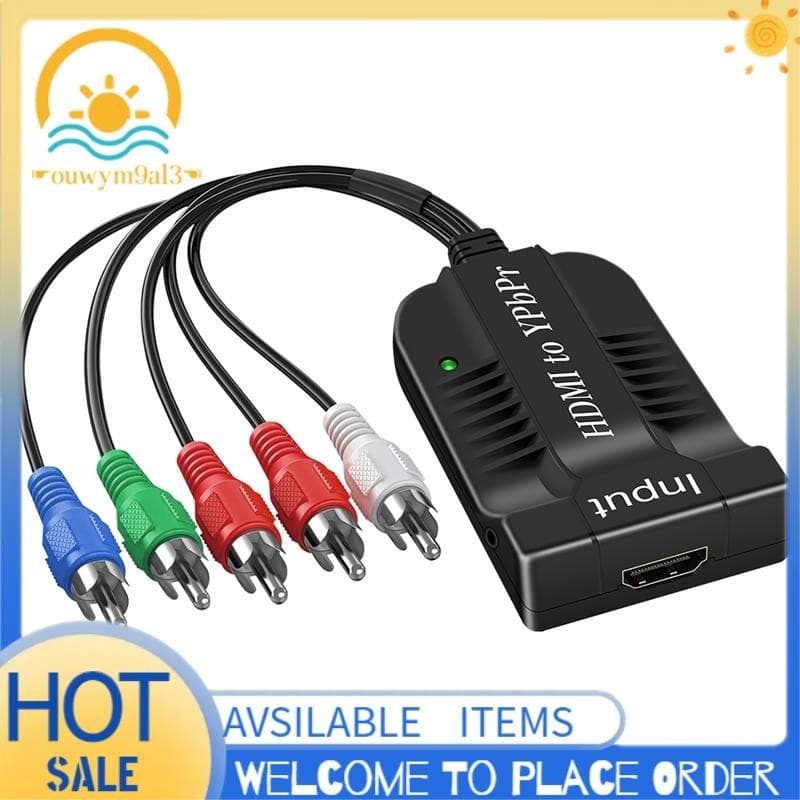 Ypbpr Conversor 1080P Componente De Vídeo Adaptador RGB Macho Com Saída De Áudio R/L Palavras Hdmi Para