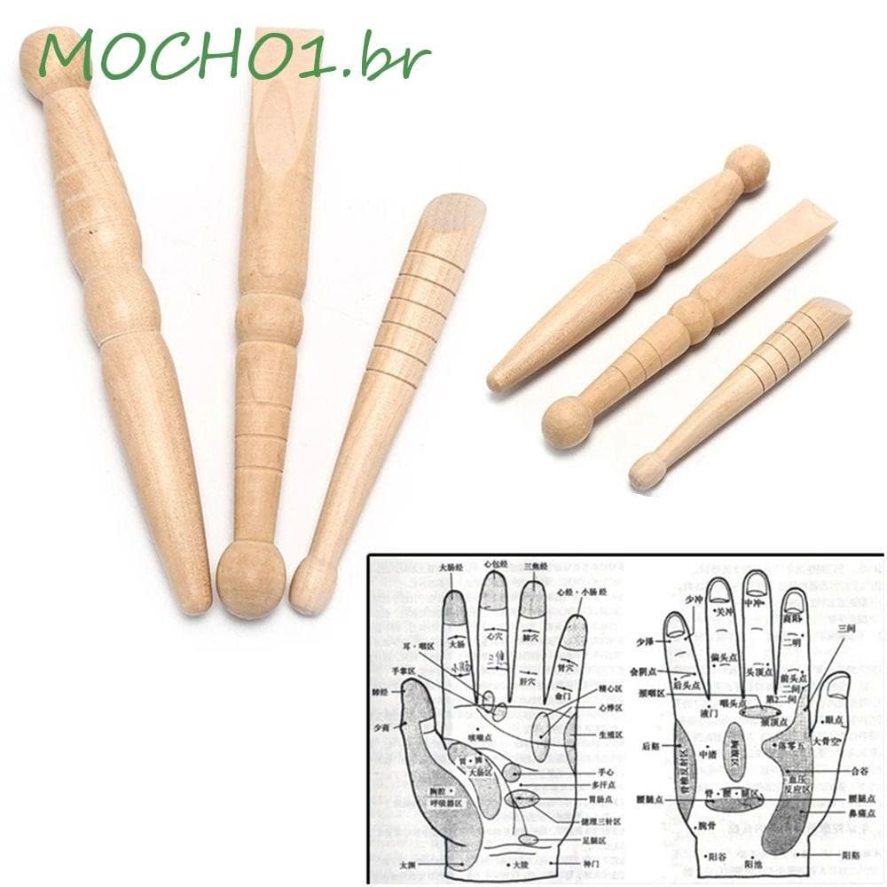 MOCHO1 3 Unidades De Bastão De Massagem Corporal Para Pés , Conjunto Multifuncional Terapia Natural , Anticelulite