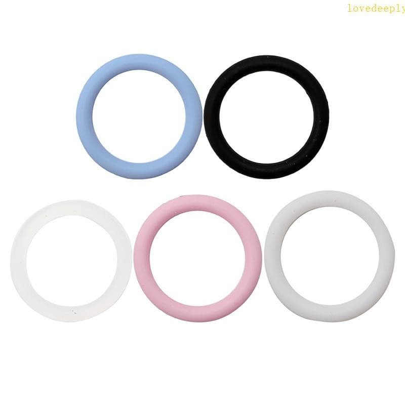 5pcs O-Rings Silicone Baby Chain Clips Adapter Holder for