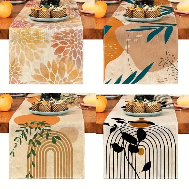 Corredor De Mesa De Plantas Simples, Boêmia Decoração De Jantar De Cozinha, Corredor De Mesa De Linho, 1Pc