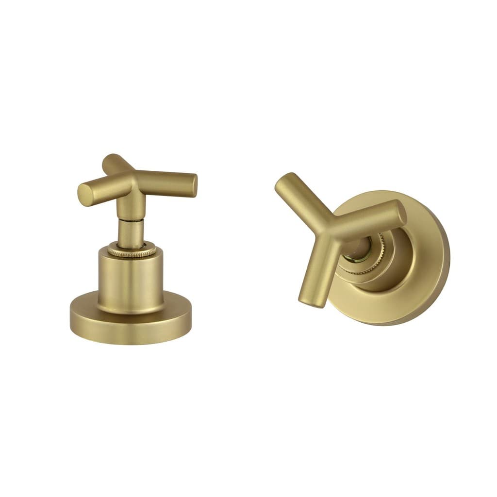Kit Com 2 Acabamentos Registro Banheiro Chuveiro Dourado Fosco Padrão Deca 1/2" -  3/4" ou 1"