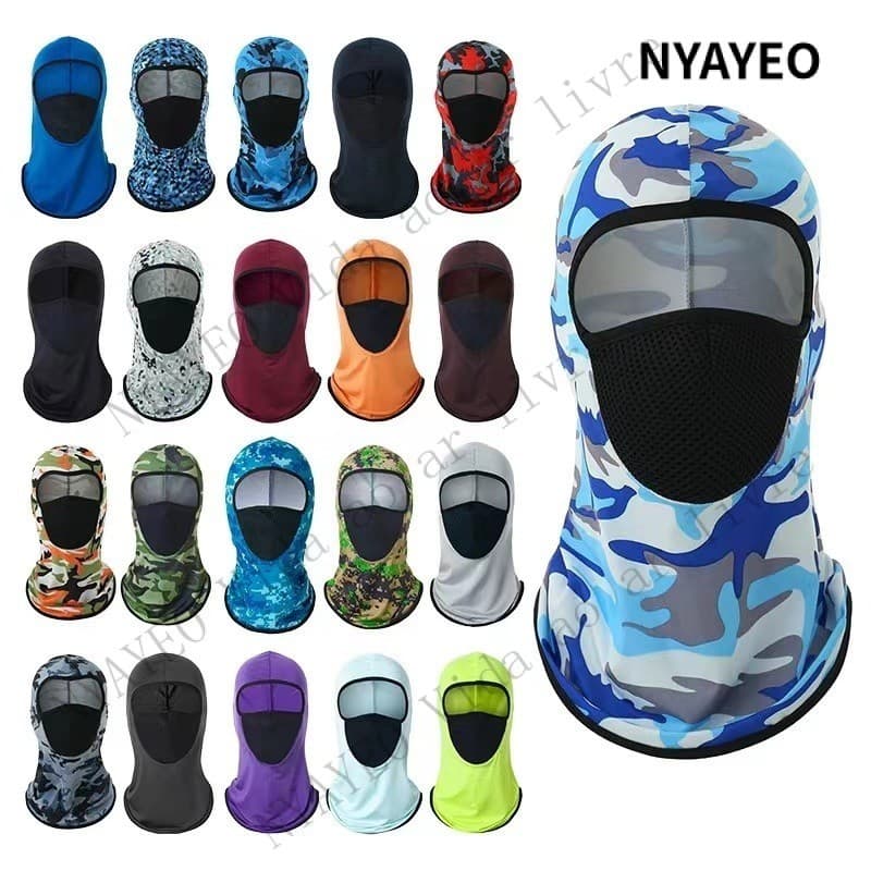 NYAYEO Balaclava proteção uv cor ciclismo esportes 26 cores opcional máscara solar