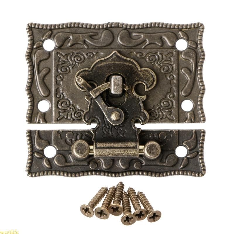 55mmx47mm Para Caixa Trinco Hasp Pad Bronze Tone