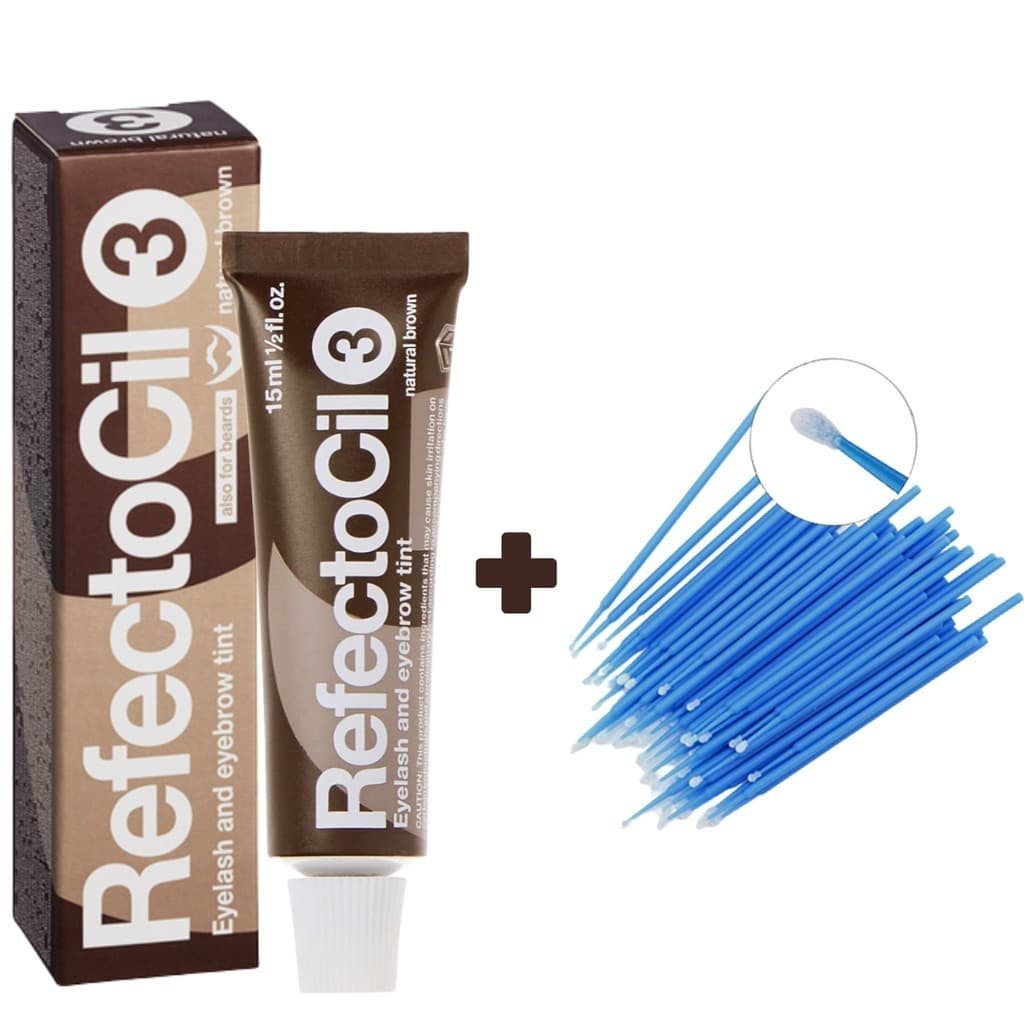 Tintura Coloração Refectocil para Sobrancelhas e Cílios Castanho Natural Marrom 3.0 de Longa Duração