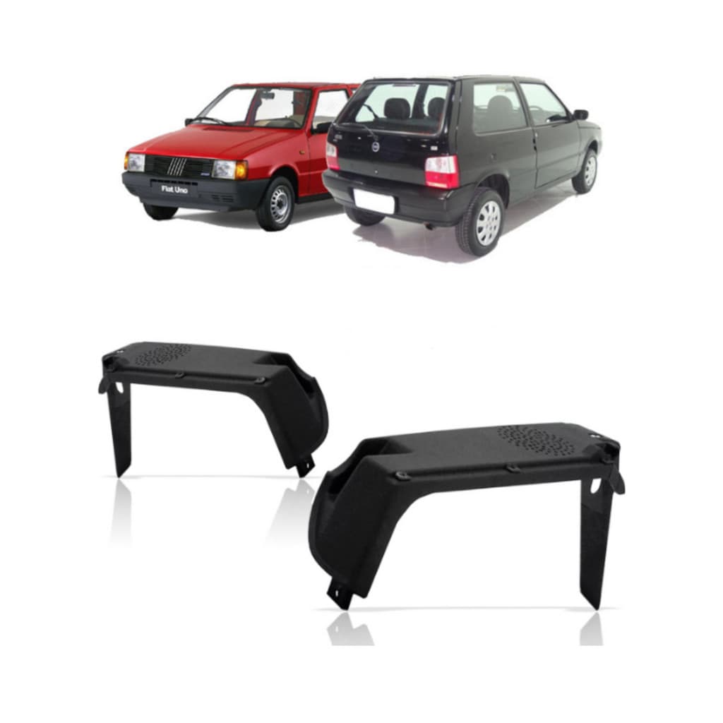 Par Suporte Tampão Do Bagagito Fiat Uno 4 Portas Preto