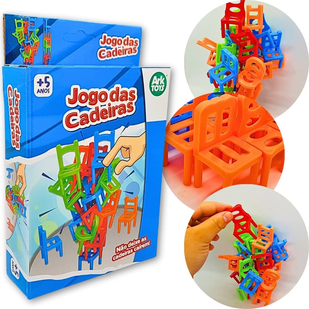 Jogo de Equilibrar Cadeiras Brinquedo infantil Divertido