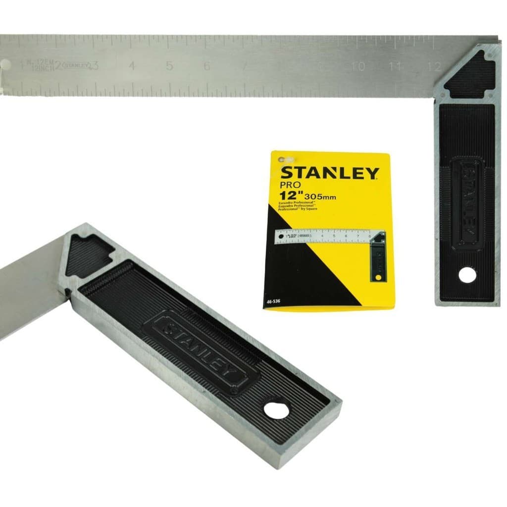 Esquadro profissional metal 12 polegadas Stanley 304mm reforçado