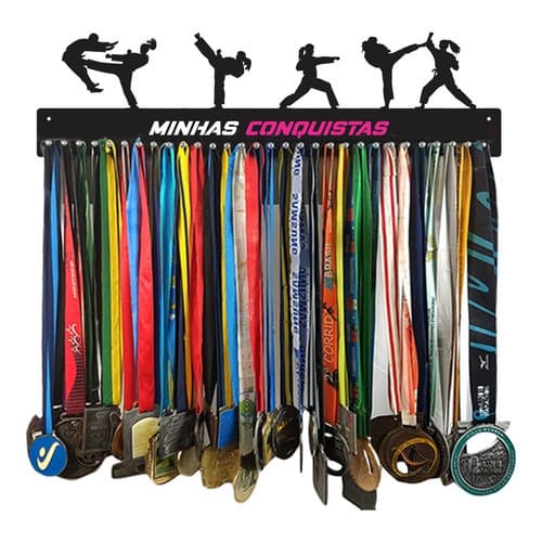 Porta Medalhas Karate Fem Para Ate 100 Medalhas